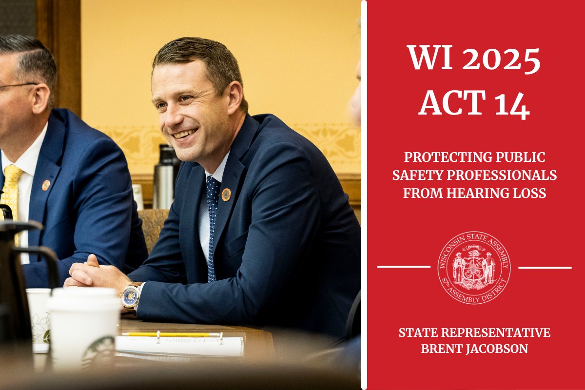 Last week I succeeded in getting my first bill signed into law! This new law provides local law enforcement and fire departments with high tech active hearing protection devices. I'm proud to deliver this victory to help protect our public safety professionals from hearing loss!