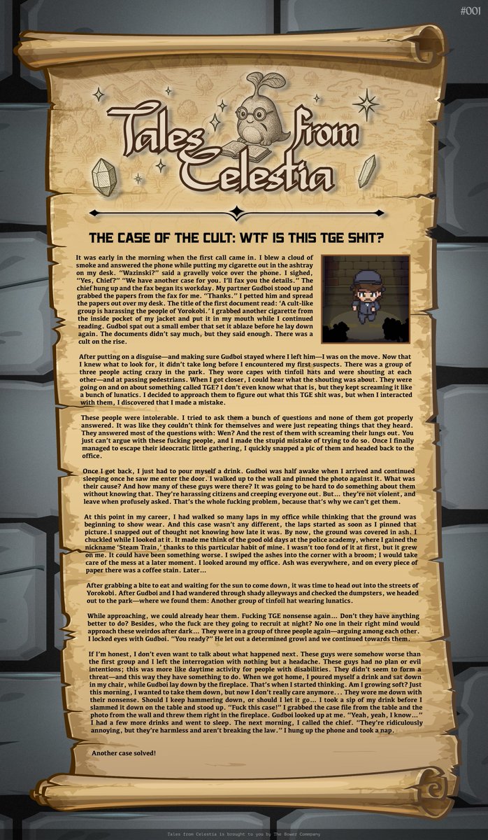 Tales from Celestia! 📖

A new series brought to you by the Bower Company.
From distant mountains to forgotten villages, Tales from Celestia weaves together short stories told by the people of the realm.

Read Edition 1 below 👇 #Spellborne