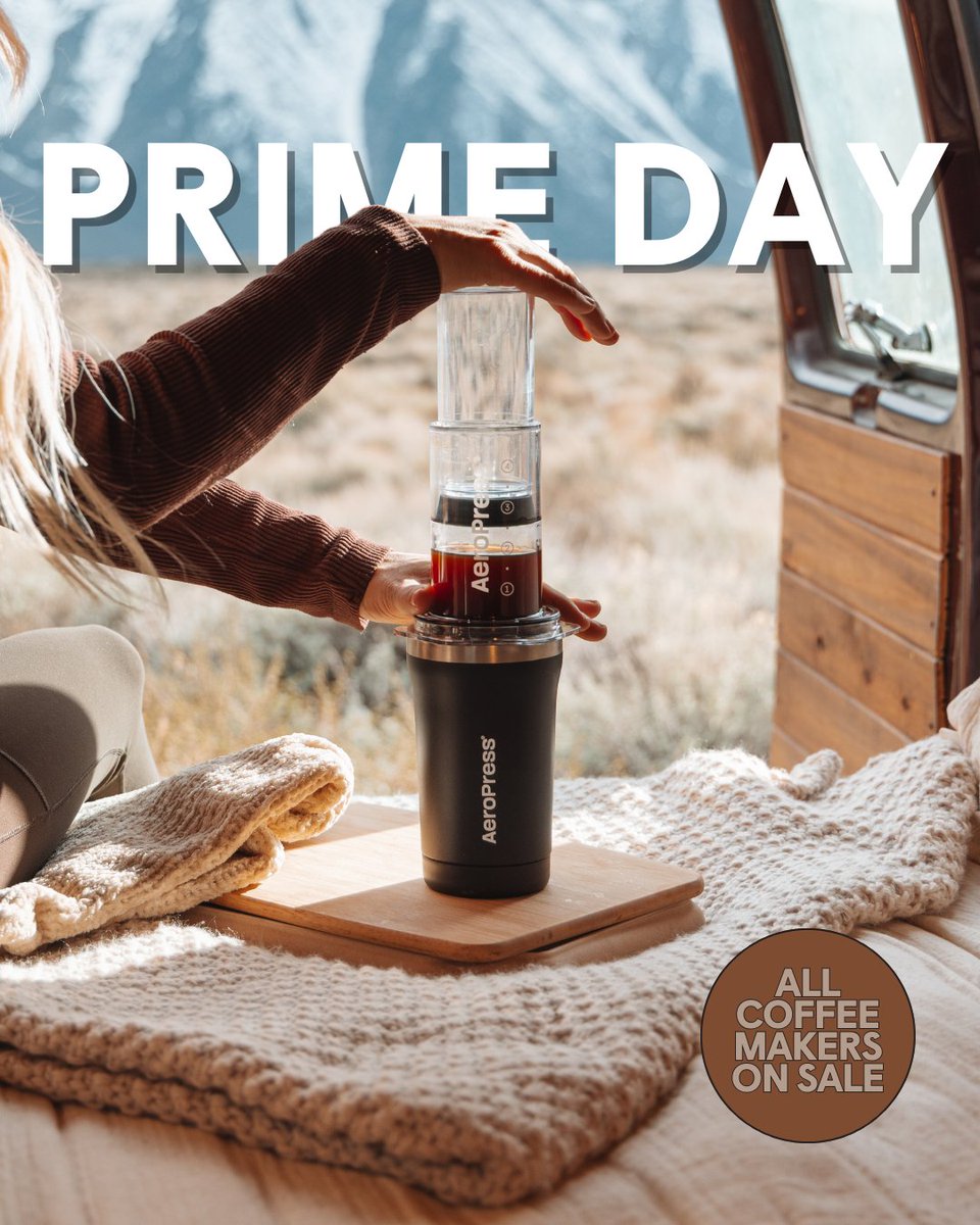 Last chance!

All AeroPress brewers on Amazon are on sale for Prime Day — ends tonight.

Get yours before the clock runs out. bit.ly/3IdGGOB
