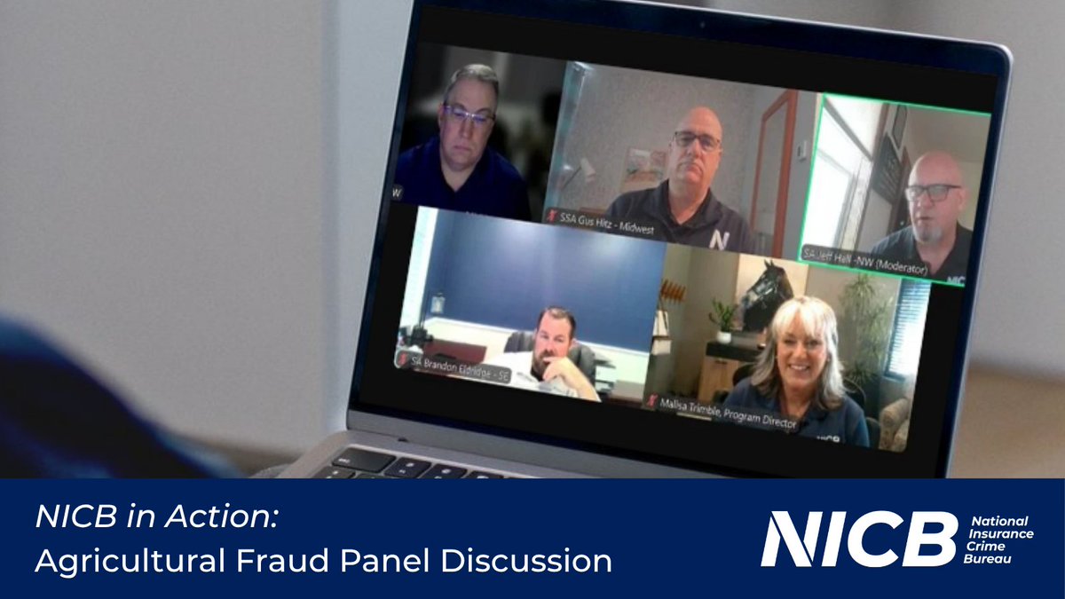 insurancecrime's tweet image. Commercial agriculture fraud is back on the radar - are you prepared?
NICB experts shared emerging threats and a new initiative to help members stay ahead. Catch the full panel on NICTA & stay sharp with weekly FraudSmart webinars.
👉 nicb.org/FraudSmart #NICBInAction