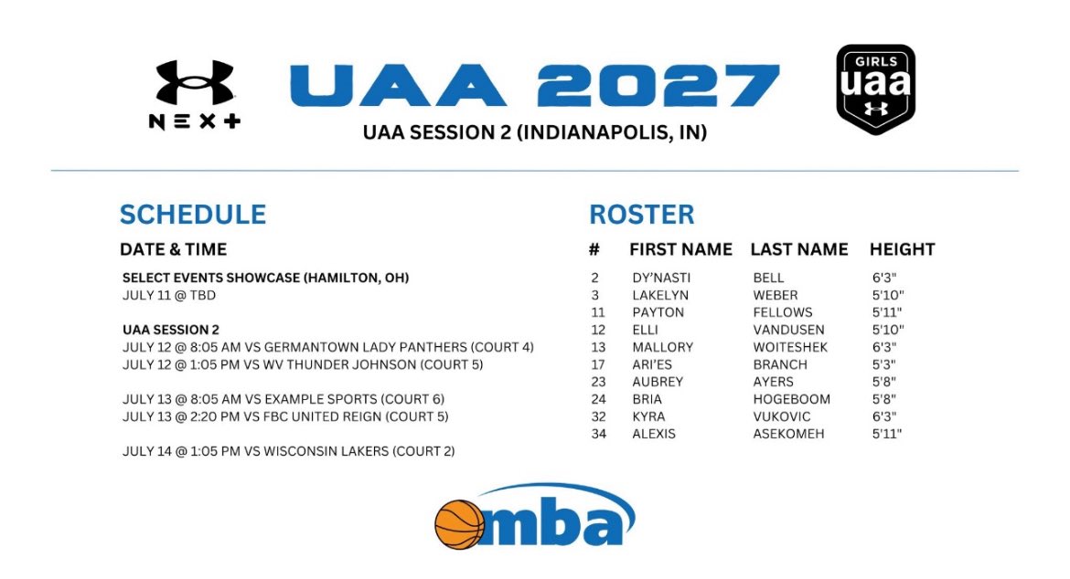 Payton Fellows (@paytonfellows14) on Twitter photo So excited to play with my teammates again this weekend!
<a href="/M_B_A_Bball/">MBA Basketball</a>
<a href="/SelectEventsBB/">Select Events Basketball</a>
<a href="/UANextGHoops/">Girls UAA</a>
<a href="/GRCC_CougarsWBB/">Grand Rapids Catholic Central Girls Basketball</a> So excited to play with my teammates again this weekend!
<a href="/M_B_A_Bball/">MBA Basketball</a>
<a href="/SelectEventsBB/">Select Events Basketball</a>
<a href="/UANextGHoops/">Girls UAA</a>
<a href="/GRCC_CougarsWBB/">Grand Rapids Catholic Central Girls Basketball</a>