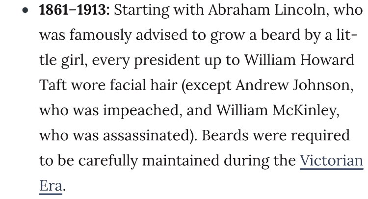 WatsonFore's tweet image. This entry in the Farmer’s Almanac implies that Johnson’s impeachment and McKinley’s assassination were both results of their beardlessness