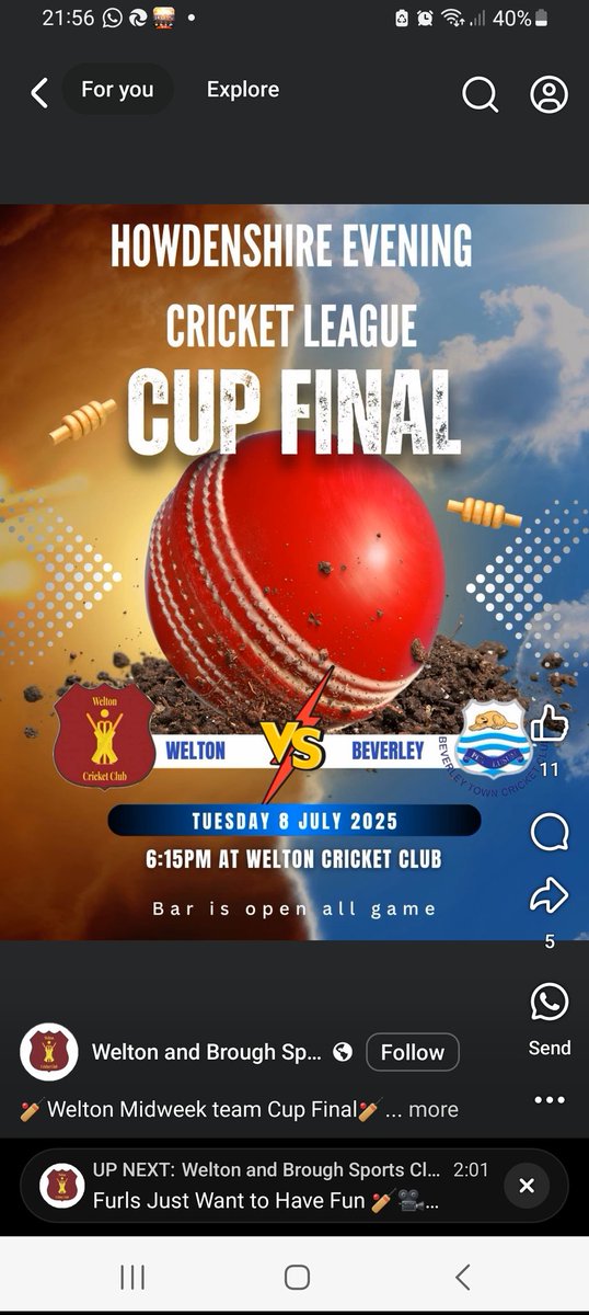 Beverley Town CC (@beverleytcc) on Twitter photo Another cup final for our youngsters Tuesday evening
<a href="/BumbleCricket/">David 'Bumble' Lloyd</a>
<a href="/MichaelVaughan/">Michael Vaughan</a> Another cup final for our youngsters Tuesday evening
<a href="/BumbleCricket/">David 'Bumble' Lloyd</a>
<a href="/MichaelVaughan/">Michael Vaughan</a>