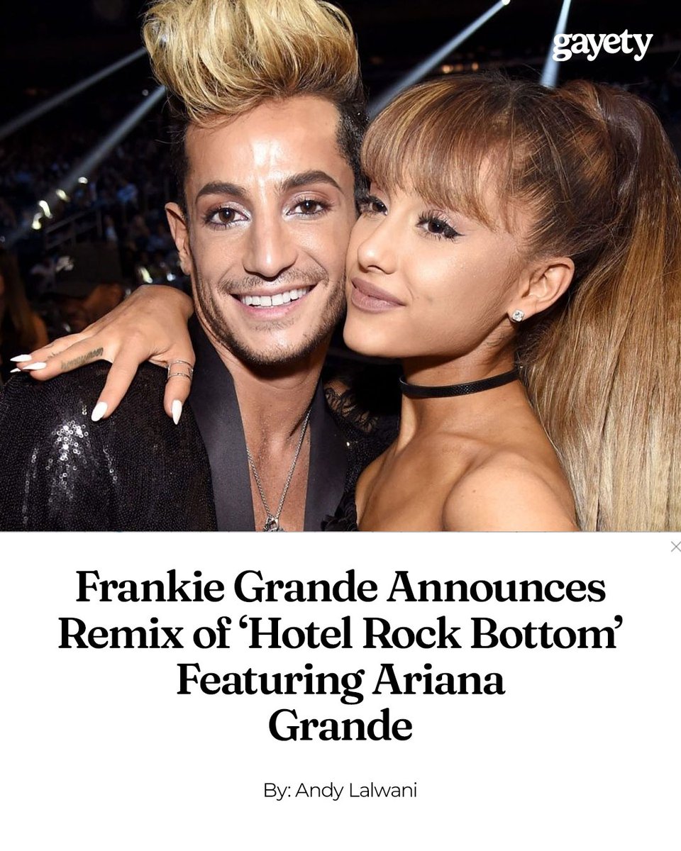 gayety's tweet image. Frankie Grande is celebrating Pride—and his personal evolution—with a major family collaboration.
🔗: gayety.com/frankie-grande…