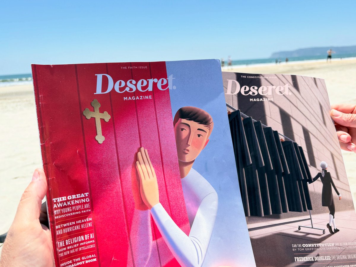 ClarkGilbert's tweet image. Beach Reading: Deseret Magazine has become such a treasure – – thoughtful, faith-filled, and nationally relevant. Reading the April Faith issue and the July Constitution issue today at the beach. Such compelling insights @deseretnews