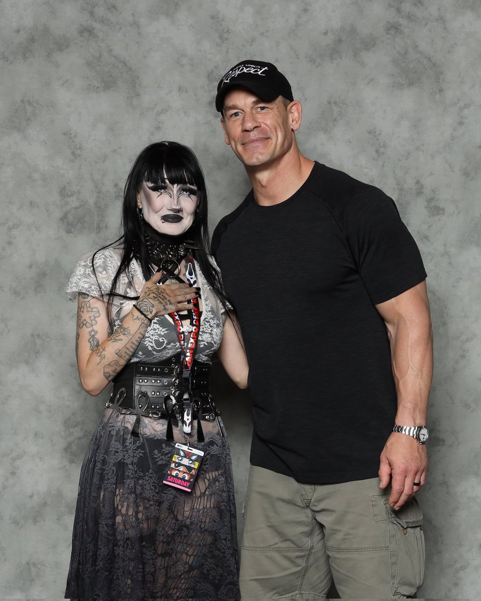 Since 7 years old, he's been my hero and inspiration. At 30, I finally met <a href="/JohnCena/">John Cena</a> Thank you for teaching me to never give up, to rise above hate, and for being the kind of hero who truly sees the people he inspires. The last time is now.🖤