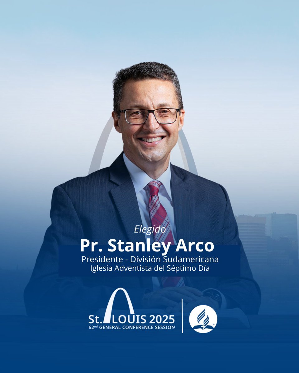 El pastor Stanley Arco fue elegido presidente de la División Sudamericana 🇦🇷🇧🇷🇨🇱🇪🇨🇧🇴🇵🇪🇳🇱🇺🇾de la Iglesia Adventista del Séptimo Día. <a href="/iasdsudamerica/">Adventistas Sudamérica</a> 
El Pr. Arco ejercía esta misma función antes de esta reunión mundial. 🙏Ora por él, su familia y los desafíos de la Iglesia.