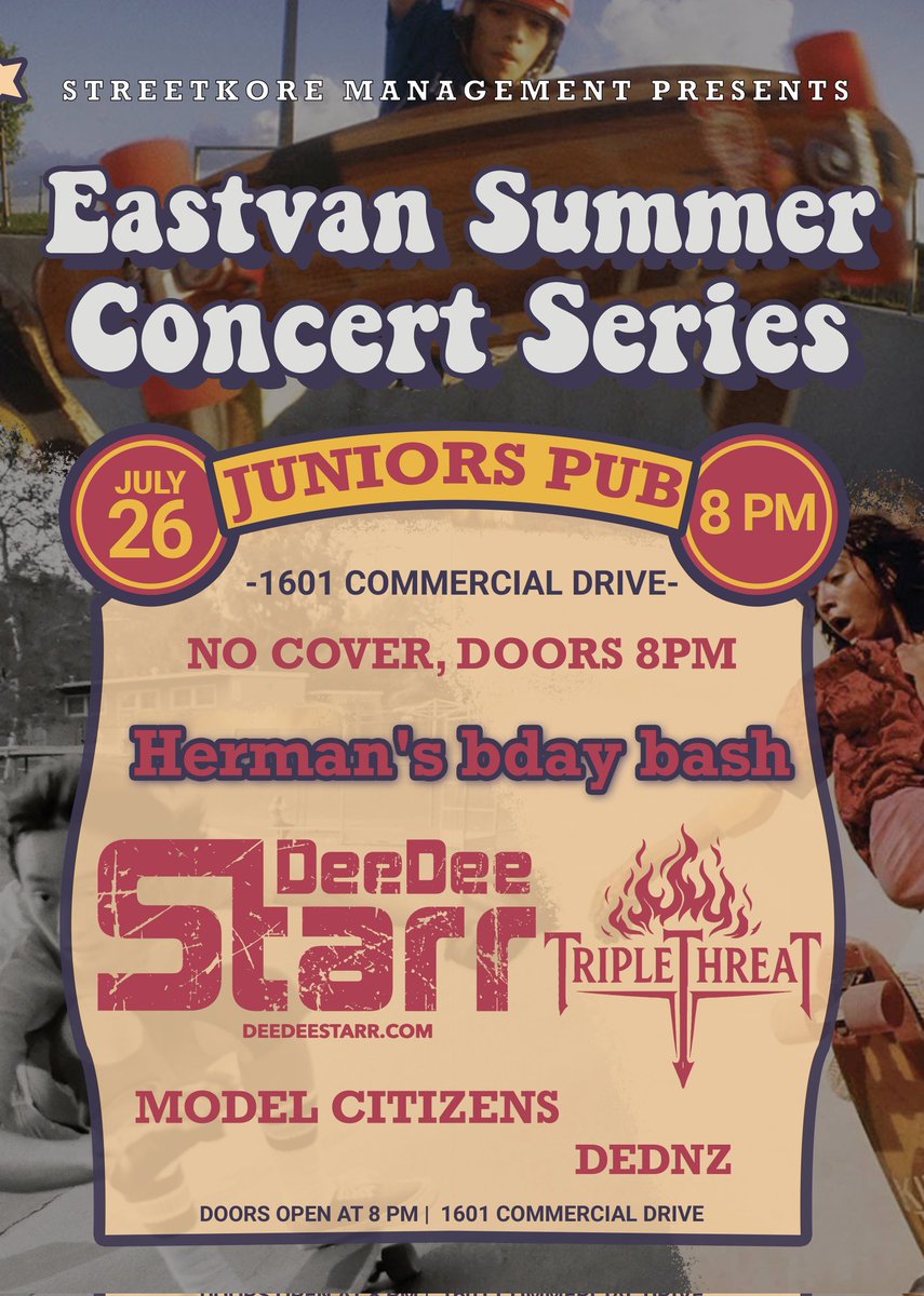 gnarly62's tweet photo. Juniors Pub July 26th https://t.co/Flv2GRK5Ts