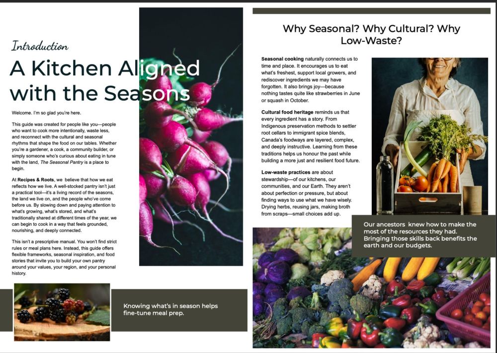 RecipesandRoots's tweet photo. Sign up to get your free eBook: The Seasonal Pantry.
A guide to seasonal, low-waste, and culturally rooted eating in Canada.

https://t.co/h0GMDnJr40 https://t.co/aCjYaQAdaY