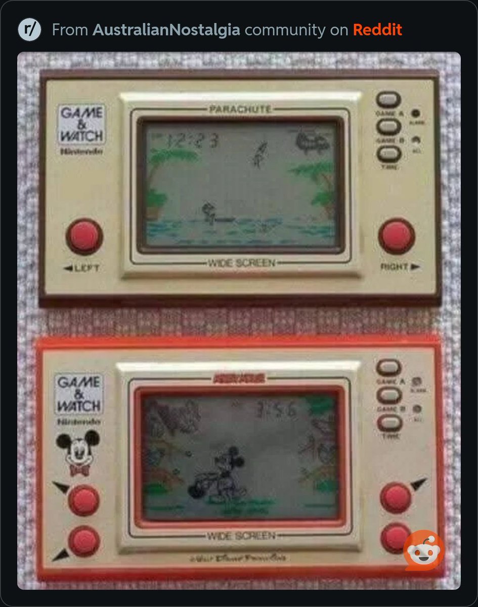 Фигасе! Пока у нас волк яйца собирал в Австралии это был Мики Маус
А вот верхняя штука - у меня была игра про поваренка и подкидывание сосисок а не про людей с вертолета