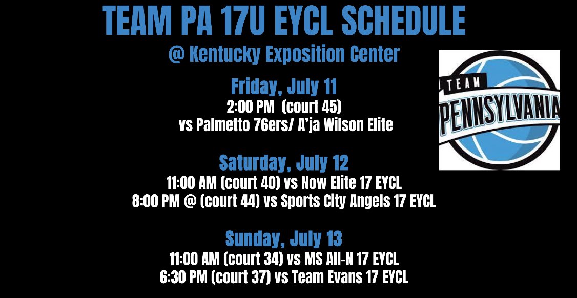 LETS GOO!! Looking forward to a great weekend in Kentucky with my team! Come check us out!
<a href="/JrClutchHoops/">Jr Clutch Hoops</a> <a href="/juliana_silva84/">Juliana Silva</a> <a href="/SophiaBenyo/">SophiaBenyo</a> <a href="/MariahMarolo/">Mariah Marolo</a> <a href="/EllaStamba55300/">Ella Stambaugh</a> @PurdyKinley