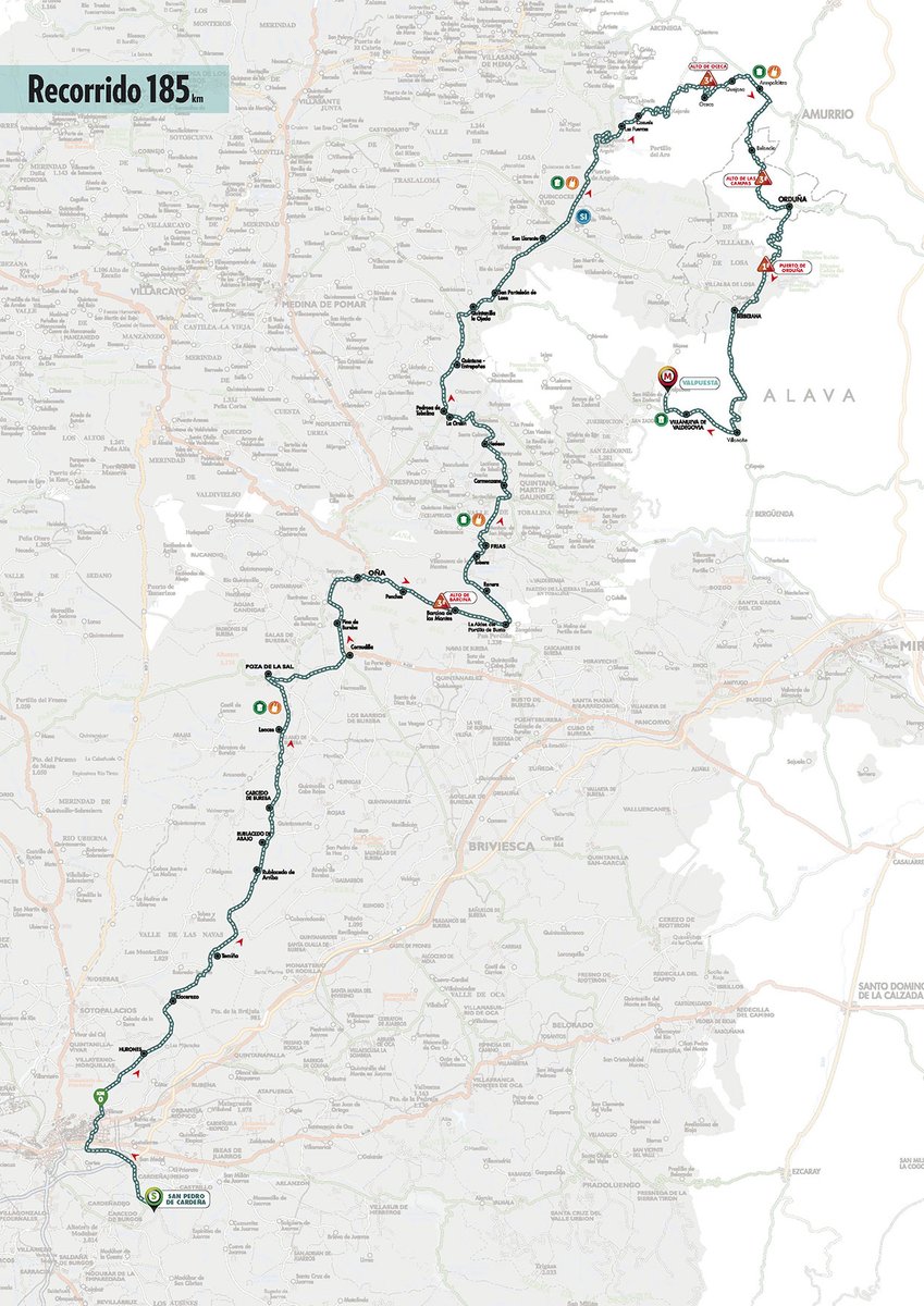 Inmejorable diseño de etapa para la próxima Vuelta Burgos. Bajan peña Ángulo por Añes, revirado y estrecho que ya enfila el pelotón. Tras ello, la emboscada de Oceka (Itzulia 2022), los repechos de Maroño y Belandia y sin apenas  respiro Orduña coronando a 25 kilometros de meta