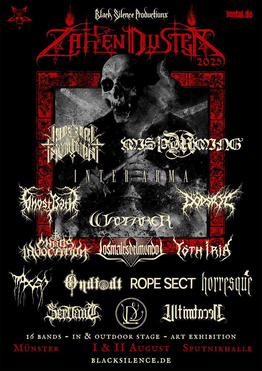 Five European festivals coming up VERY soon!
Which will we see you at? 

Tolminator
Burning Q Project e.V.
Rockstadt Extreme Fest
ZappenDuster Festival 2025
Metal Fields Austria