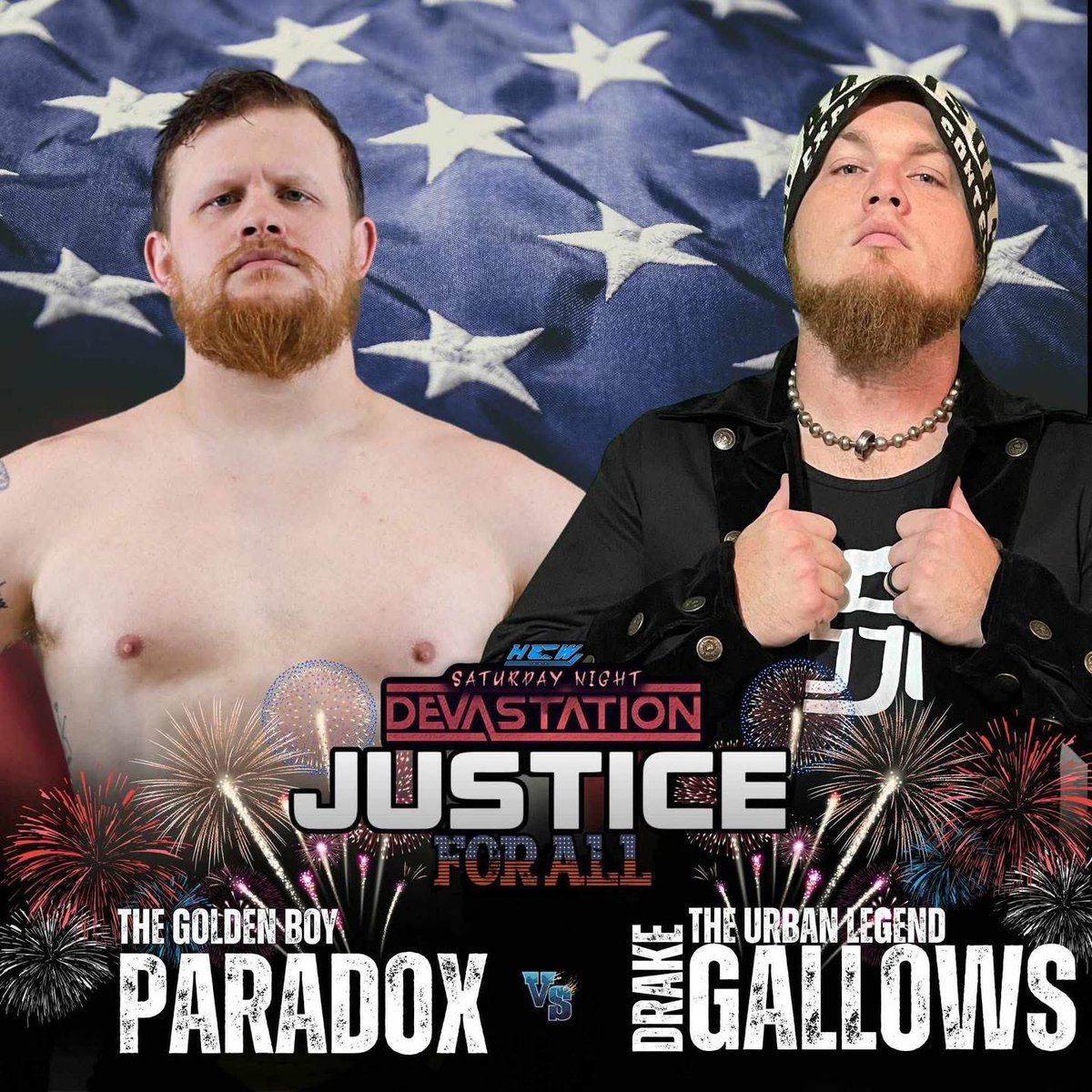 HCWLive23's tweet image. ‼️MATCH ANNOUNCEMENT‼️

“The Golden Boy” Paradox vs
“The Urban Legend” Drake Gallows

🇺🇸HCW Justice for All
Saturday, July 12
Osage Rec. Center
Wichita, KS

🎟️: tinyurl.com/Justice-For-Al…

#hcw #justiceforall #prowrestling #wichitaks