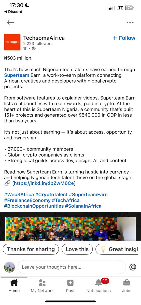 Crypt Investor (👑,💛) (@crypt_investor1) on Twitter photo <a href="/Harri_obi/">Harri</a> <a href="/SuperteamNG/">Superteam Nigeria</a> <a href="/IfeanyiAbraham/">Ifeanyi Abraham</a> Saw this few hours ago on LinkedIn i was tag to the post, incredible milestone from <a href="/SuperteamNG/">Superteam Nigeria</a>.
GG: <a href="/Harri_obi/">Harri</a> 🫡 <a href="/Harri_obi/">Harri</a> <a href="/SuperteamNG/">Superteam Nigeria</a> <a href="/IfeanyiAbraham/">Ifeanyi Abraham</a> Saw this few hours ago on LinkedIn i was tag to the post, incredible milestone from <a href="/SuperteamNG/">Superteam Nigeria</a>.
GG: <a href="/Harri_obi/">Harri</a> 🫡