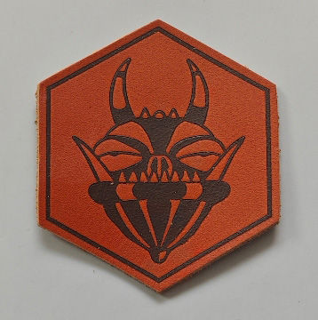 hyperborea576's tweet image. Our new Xathoqqua logo hats for HYPERBOREA are in production! Check out this leather patch. These will be hand-sewn onto each hat. We ordered extra hats, which will be added to our web store once we get them in.