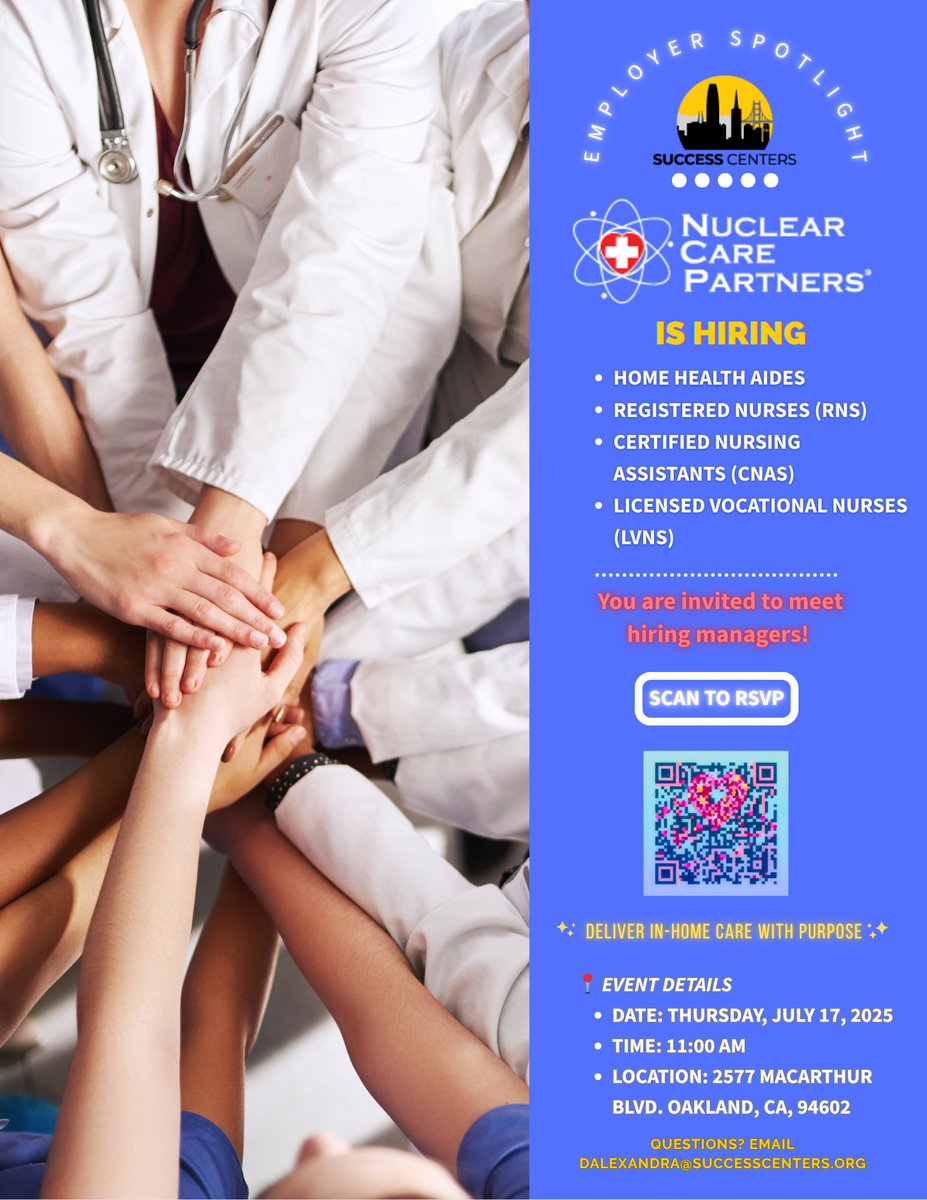 👩‍⚕️ Home Health Aide, CNA, LVN, or RN? Start a purpose-driven career with Nuclear Care Partners (NCP) 💙

We're proud to host an Employer Spotlight with Nuclear Care Partners, a nationally accredited home healthcare provider serving retired Department of Energy workers.
