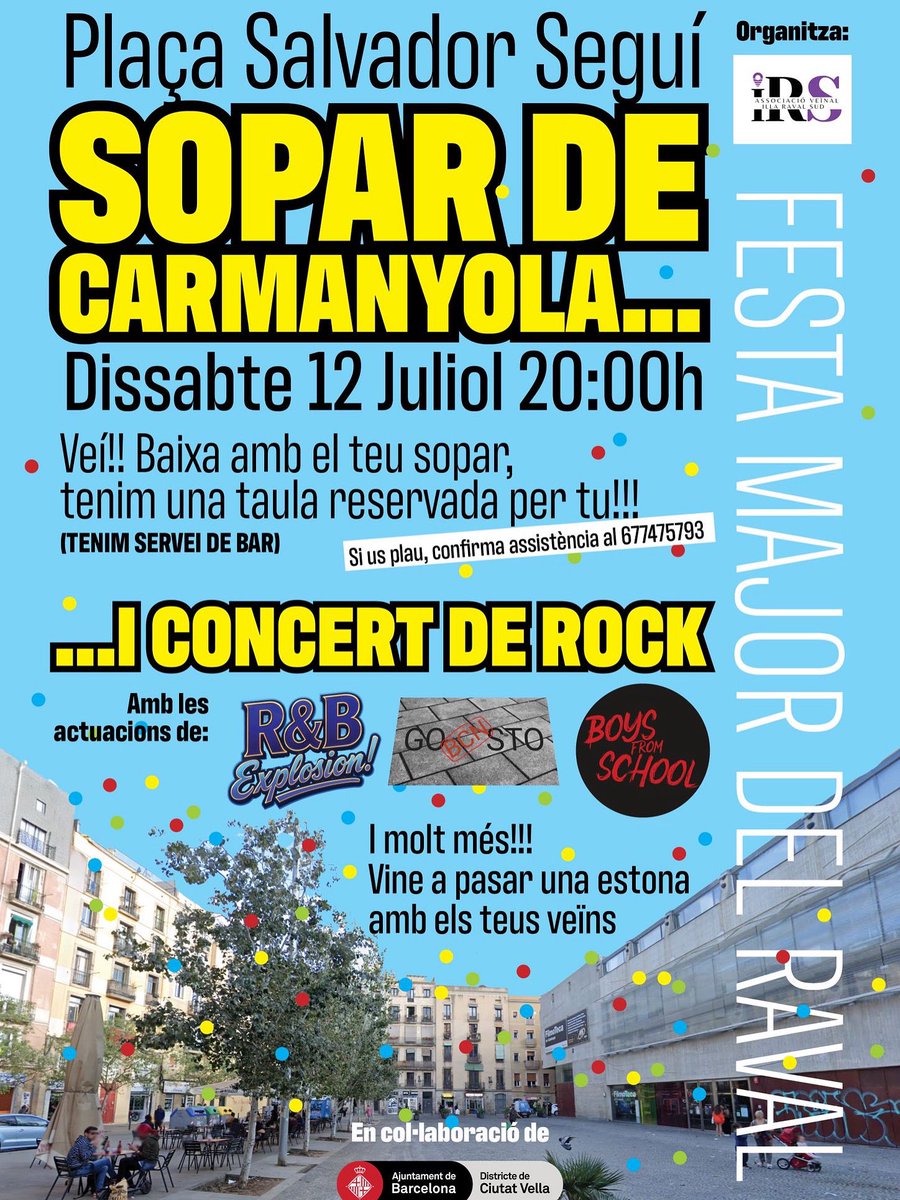 illaRavalSud's tweet photo. Ja queda res per LES FESTES DEL RAVAL!!!!! 😍 https://t.co/RZ8QnJIXPE