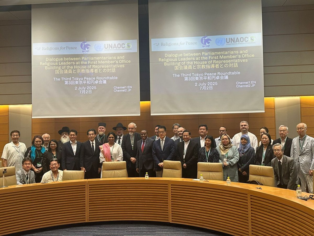 Just ended the #TokyoPeaceRoundtable. Over 30 global religious leaders united to champion forgiveness &amp; immediate ceasefires worldwide. As @Religions4Peace SG, I affirmed peace as a "persistent choice" – a daily commitment to dialogue, courage, &amp; cooperation. Let's act for peace!