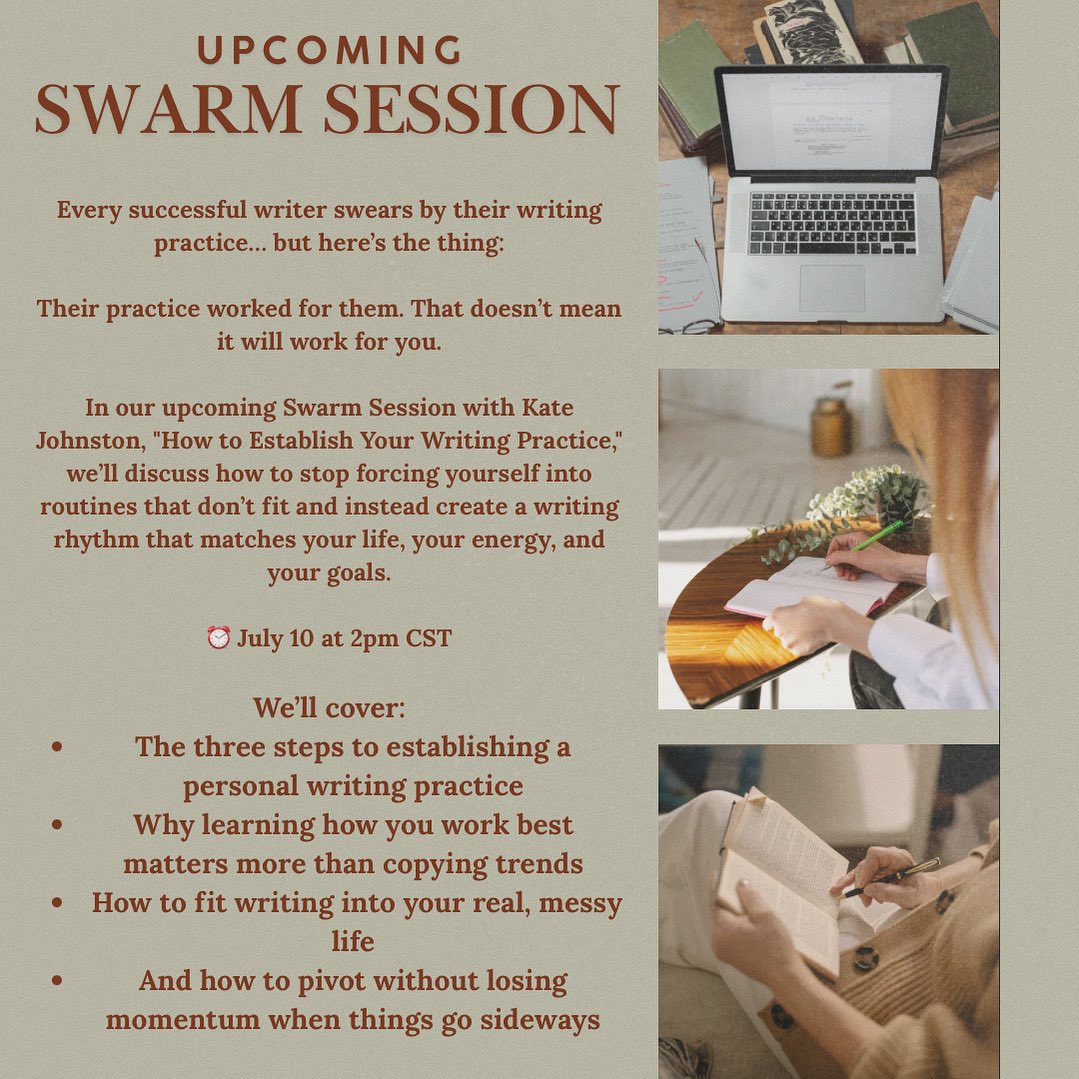 If you’re tired of feeling like you’re falling behind or not “disciplined enough,” this is your sign to try a new approach.
#authortools #writingcommunity #bookish #writingtips
Registration link: us06web.zoom.us/meeting/regist…