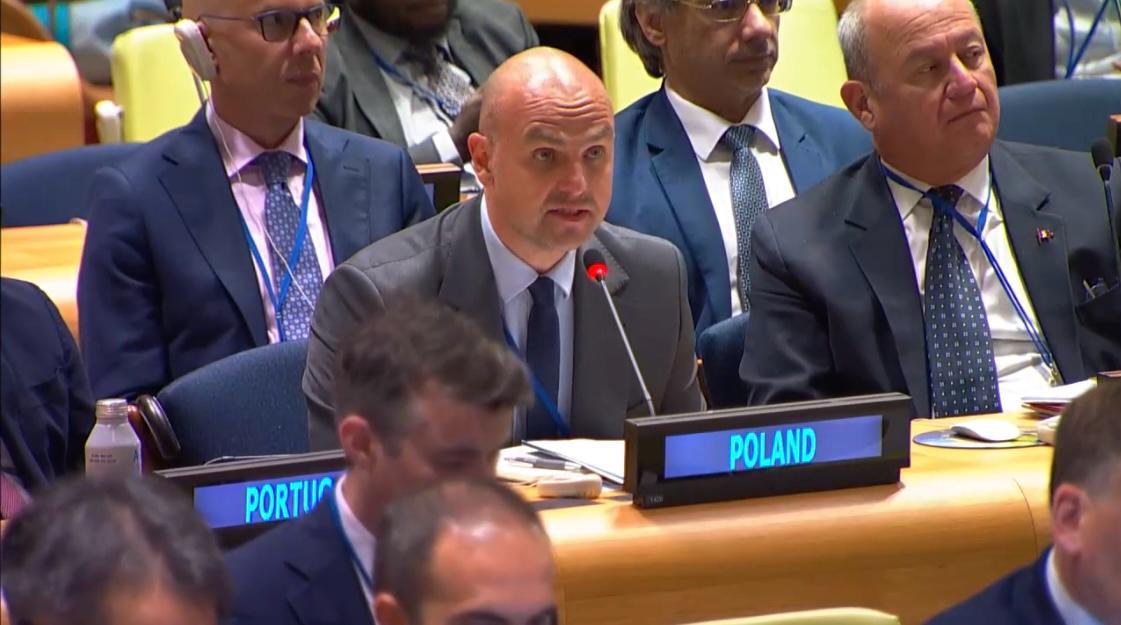 PLinUN's tweet image. 🇵🇱 advocates for a removal of restrictions on the @IntlCrimCourt jurisdiction over the crime of aggression at the special session on the review of the Kampala Amendments. Given the current challenges to the ICC, we should aim at reaching harmonization through consensus.