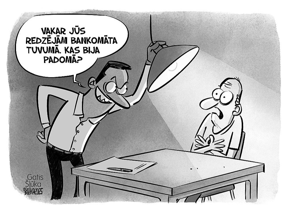 Zīmē <a href="/KarikaturaLv/">Gatis Šļūka</a>. Ko darīji pie bankomāta?  ej.uz/x5wm