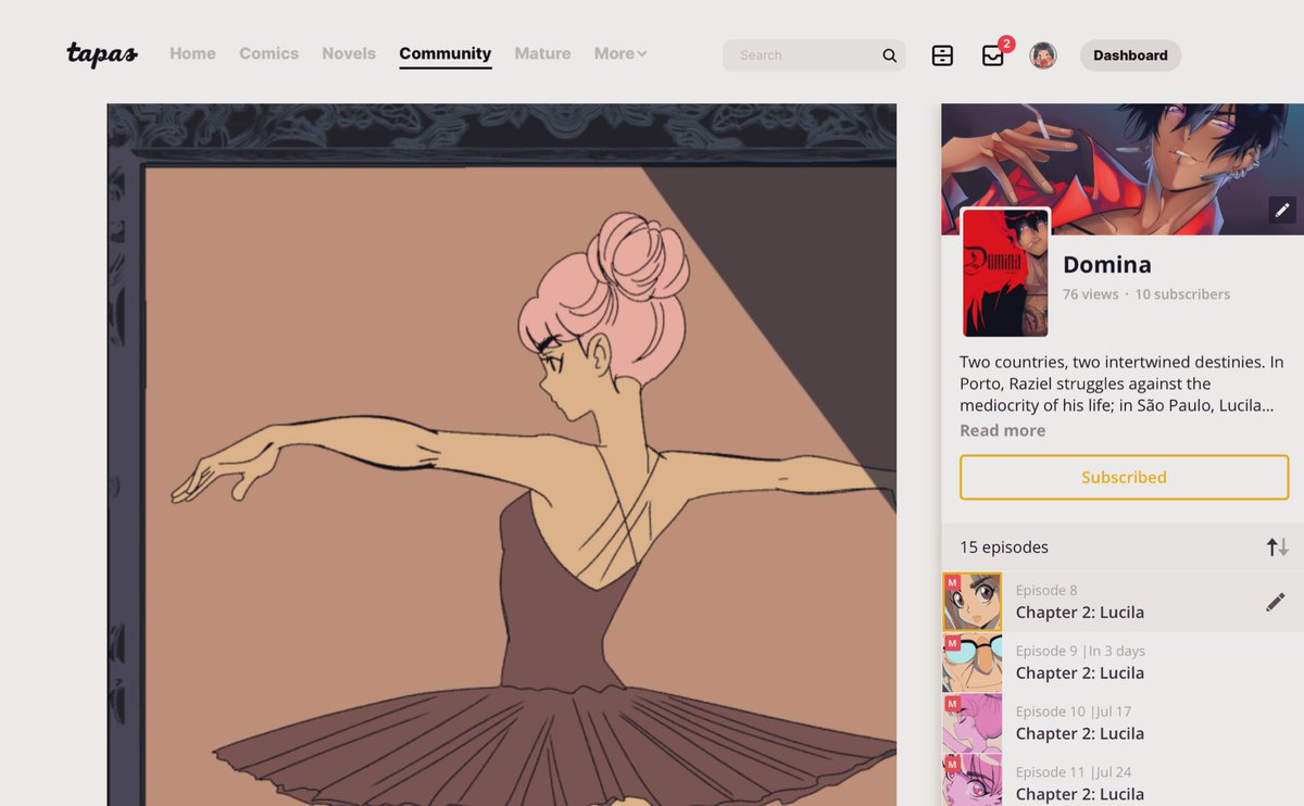 Come check new chapter of Domina on tapas :3 tapas.io/episode/3535981  #webcomics #comics #webcomic #tapas