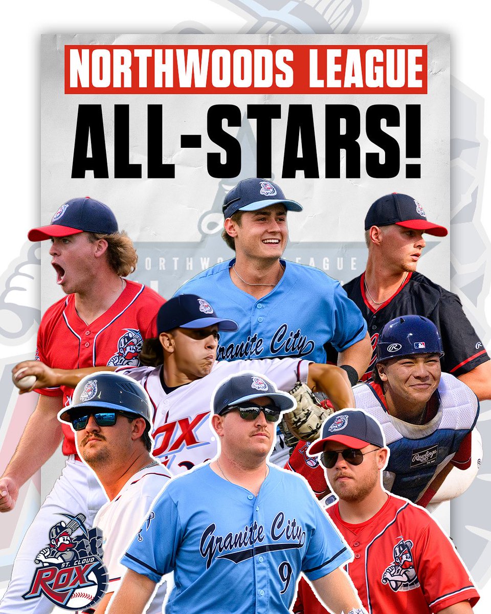 The Rox coaching staff and 5 players will be representing the Rox in Madison for the 2025 Northwoods League All-Star Game!! 

#RoxSolidFun