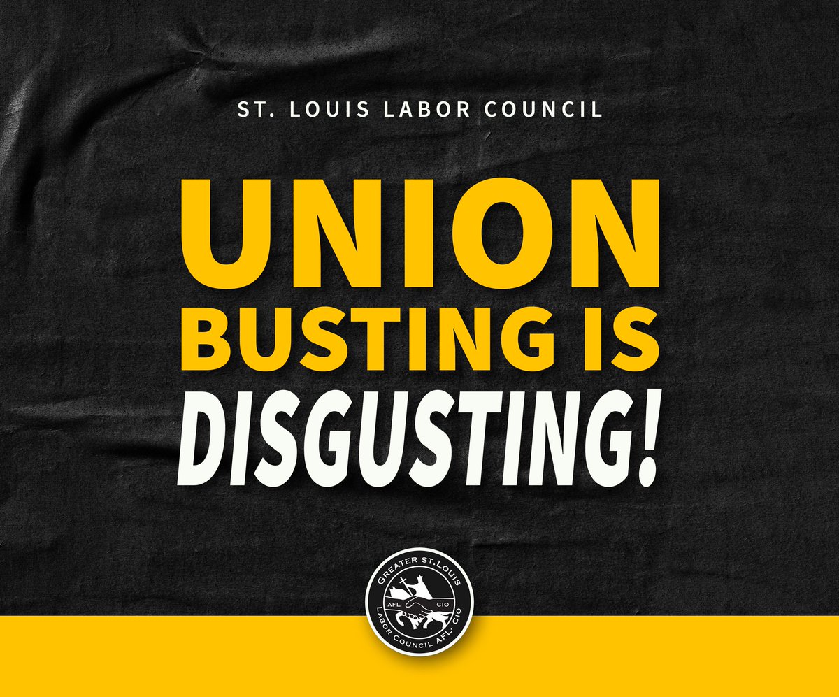 stllaborcouncil's tweet image. If #Unions didn&apos;t work for #Workers, corporations and billionaires wouldn&apos;t spend millions and millions of dollars each year trying to weaken them and prevent #Workers from #Organizing. #UnionBustingIsDisgusting #Solidarity