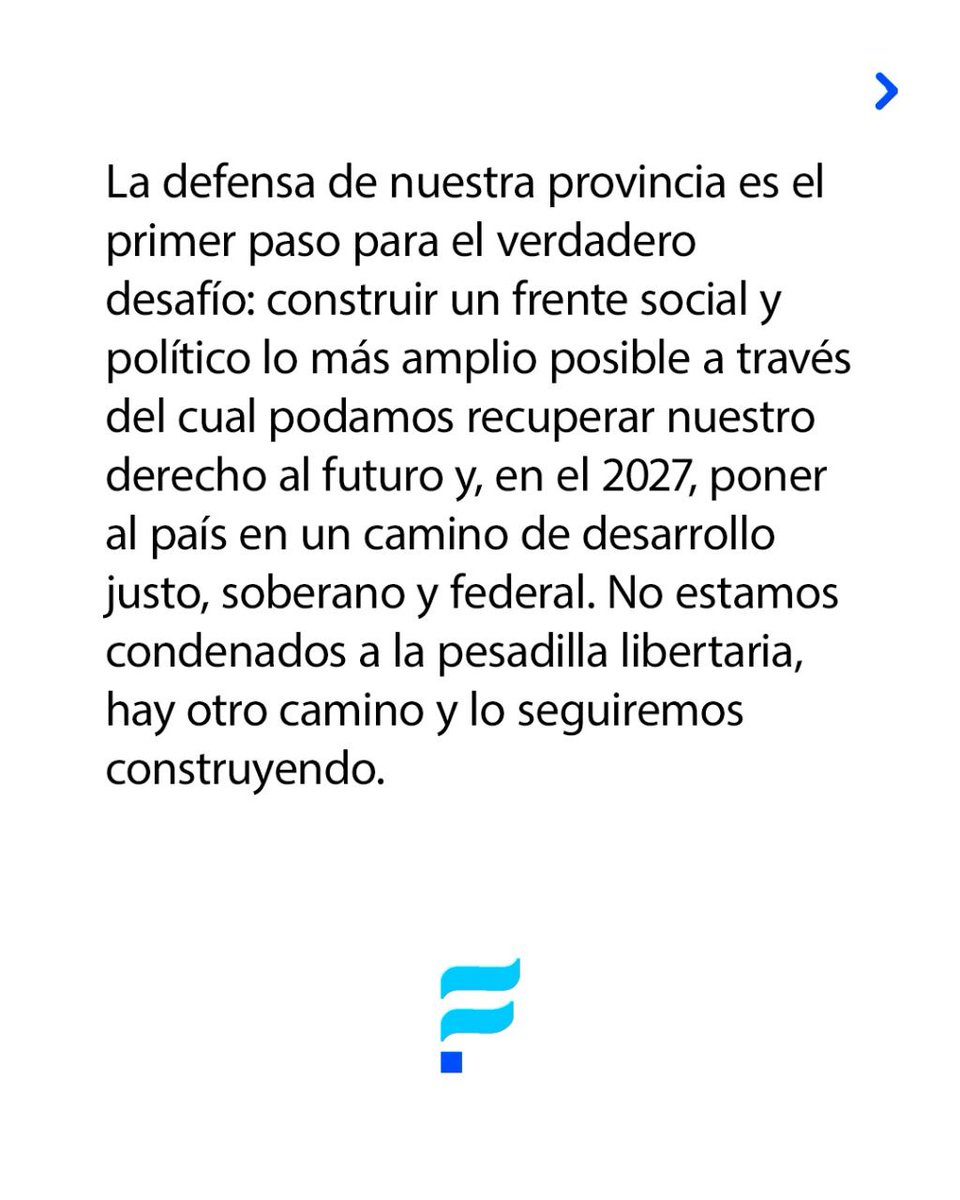 "No estamos condenados a la pesadilla libertaria. Hay otro camino, y lo seguiremos construyendo".