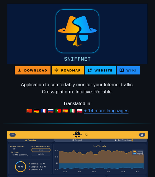 tom_doerr's tweet image. Monitor and analyze your network traffic in real time