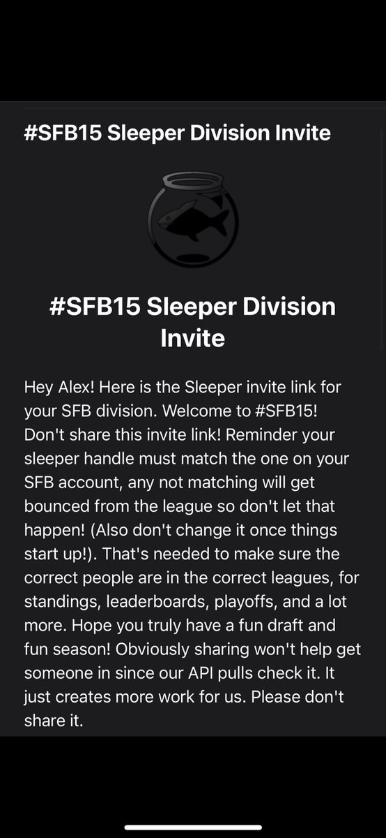 AloLeagues's tweet image. Thank you for the invite @ScottFish24 @FantasyCaresOrg 

I love what you guys do and I am super pumped to be part of these great leagues! 

Also, thank you to everyone who is in my leagues. You all are awesome! @wilson27 was a huge success in helping me set up for my first time…