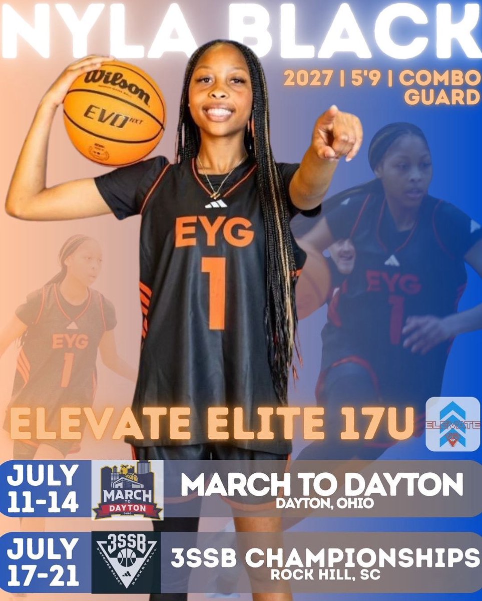 Nyla Black (@nylablack2027) on Twitter photo Locked in for July!🔒 Coaches come check out my <a href="/Elevate_Elite/">Elevate Elite</a> Squad.🔥
#julyliveperiodready #Beastmode😤💪🏽 #GodsSpeed🙏🏽 Locked in for July!🔒 Coaches come check out my <a href="/Elevate_Elite/">Elevate Elite</a> Squad.🔥
#julyliveperiodready #Beastmode😤💪🏽 #GodsSpeed🙏🏽