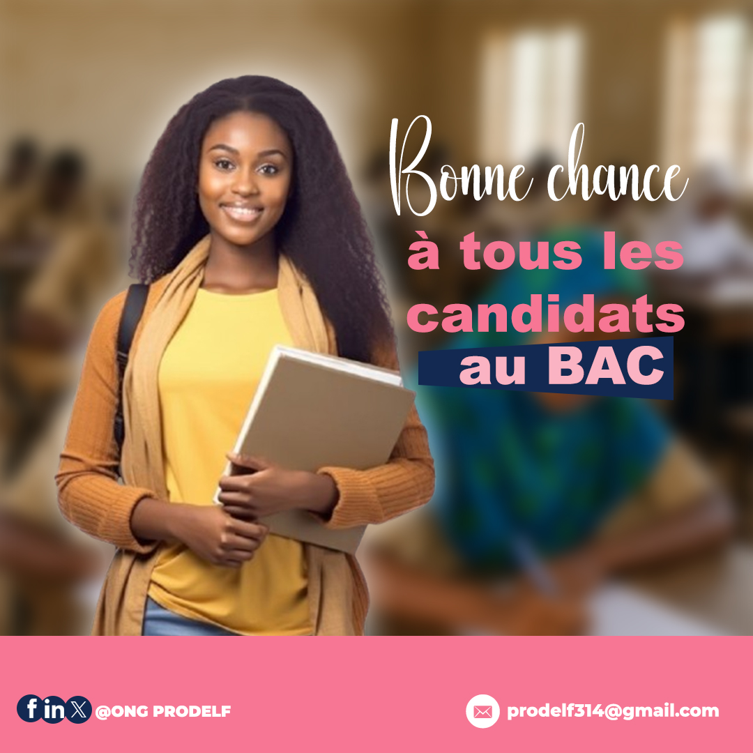 ONGProdelf's tweet photo. 🎓✨ Bonne chance à tous les candidats au BAC !

L'ONG PRODELF adresse ses encouragements les plus sincères à tous les élèves qui passent le baccalauréat cette année.

🌟 Croyez en vous, restez concentrés, et donnez le meilleur de vous-même.
#BAC2025Niger #Éducation #Soutien https://t.co/0HLt25n2SE