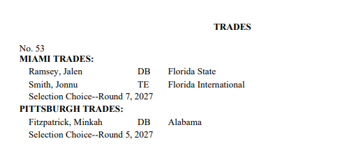 It took a long time, but the Steelers-Dolphins trades finally hit the official NFL sheet today. This means the detailed money aspects of the contracts should surface real soon. #Steelers #NFL