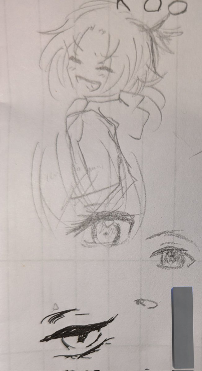 チラ裏らくがき、たまにいい感じに描けたりするのでお炊き上げ定期
目の描き分け難しいな〜の咀嚼と分かりやすすぎる手癖表情