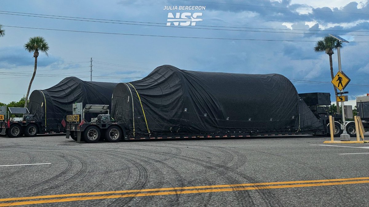 Julia Bergeron (@julia_bergeron) on Twitter photo Fast launch cadence means hardware inbound to Cape. In fact, <a href="/NASASpaceflight/">NSF - NASASpaceflight.com</a> McGregor Live may have seen these Falcon 9 second stages recently!
nsf.live/mcgregor Fast launch cadence means hardware inbound to Cape. In fact, <a href="/NASASpaceflight/">NSF - NASASpaceflight.com</a> McGregor Live may have seen these Falcon 9 second stages recently!
nsf.live/mcgregor