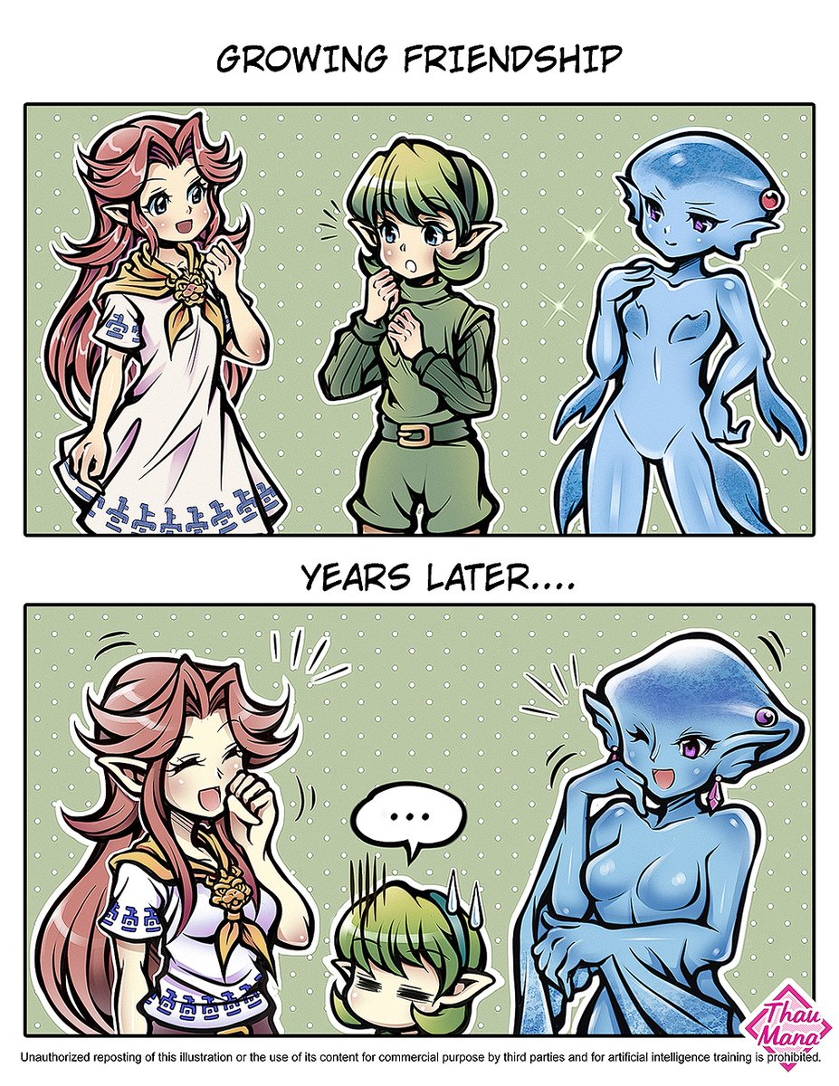 ThaumanaProject's tweet photo. OOT Zelda girls - Bonds beyond time...⌛️ https://t.co/bwxYCeAy0d