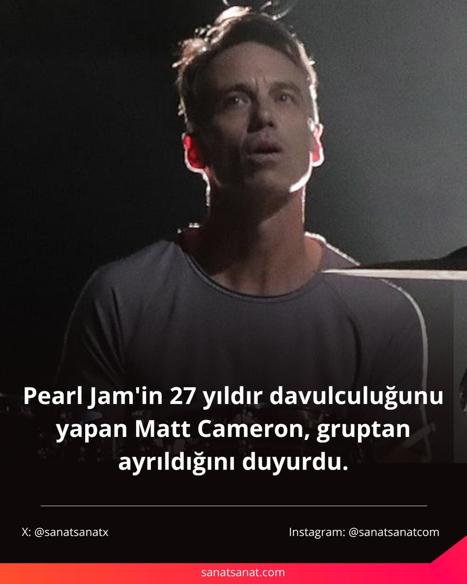 Pearl Jam'in 27 yıldır davulculuğunu yapan Matt Cameron, gruptan ayrıldığını duyurdu.