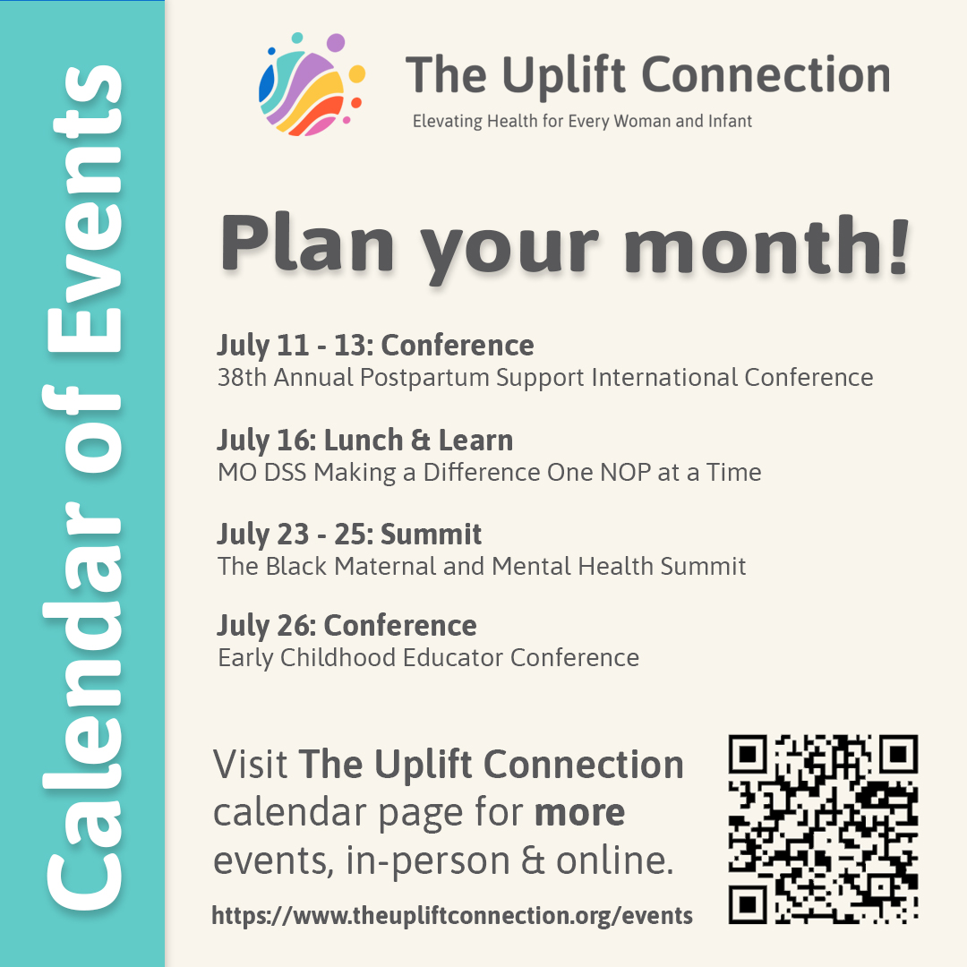 Visit The Uplift Connection Events Page to register for upcoming events.

theupliftconnection.org/events