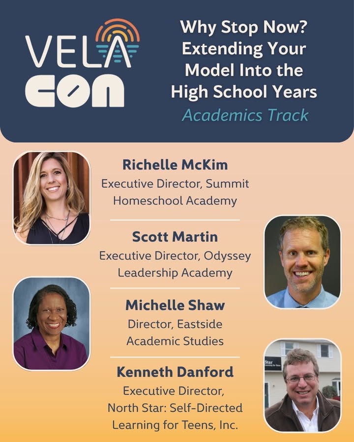 VELAorg's tweet image. ✨ VELA Con programming showcase | Academics track: “Why Stop Now? Extending Your Model Into the High School Years” featuring Richelle McKim, Scott Martin, Michelle Shaw and Kenneth Danford.
---
VELA Con is a national conference for bold founders who are building a future where…