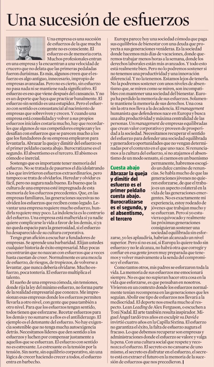dialogoslideres's tweet image. 🟥 “Una sucesión de esfuerzos” por @XavierMarcet
“El secreto es no casarse de uno mismo, el secreto es disfrutar del esfuerzo”
#liderazgo #management