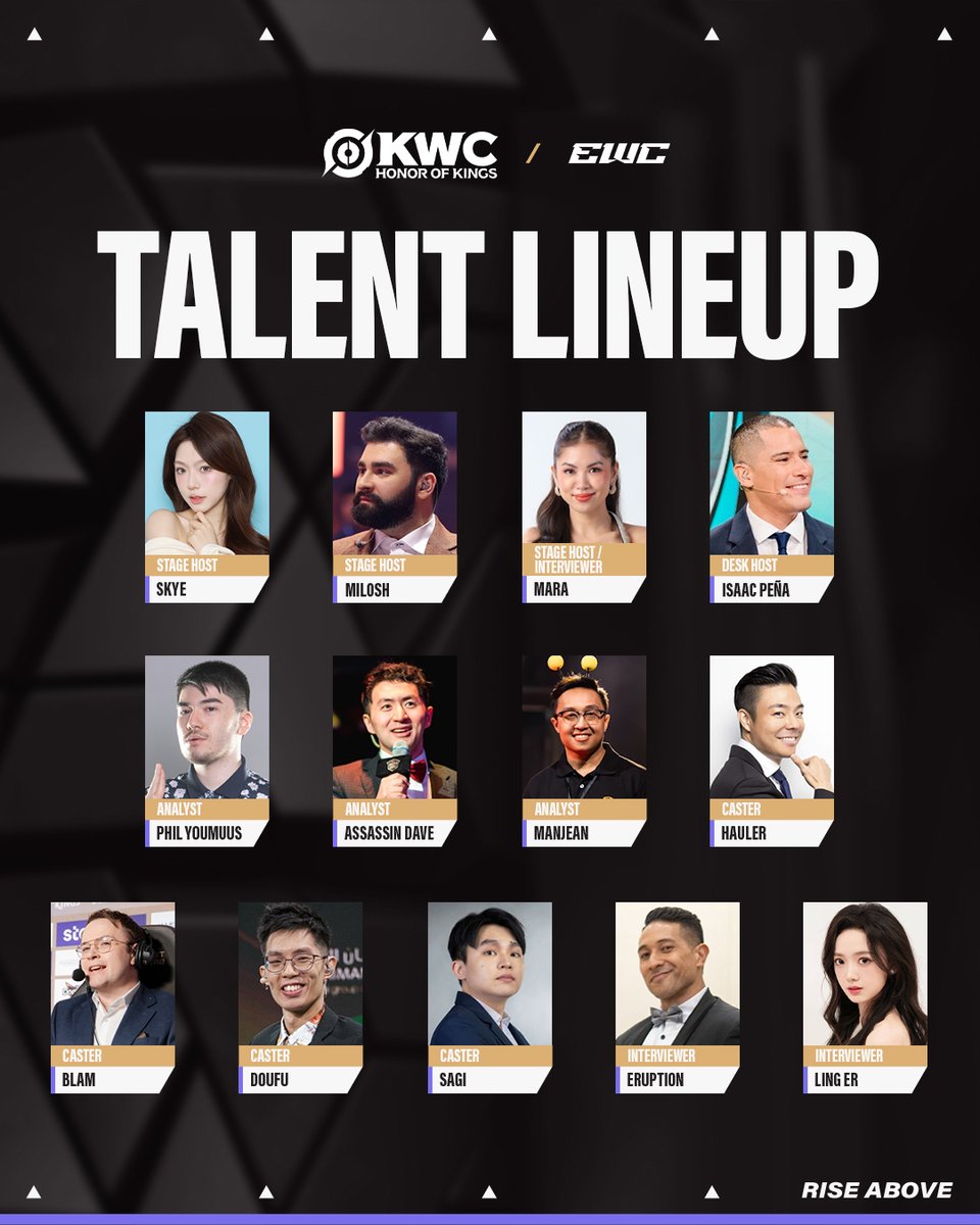 Esport Snap ุณูุงุจ ุงูุฑูุงุถุงุช ุงูุงููุชุฑูููุฉ (@esportsnap) on Twitter photo ๐๏ธ ุงููุฌูุฉ ุงูู
ูุธู
ุฉ ููุฃุณ ุงูุนุงูู
ููุฑูุงุถุงุช ุงูุฅููุชุฑูููุฉ 2025 ุชุนูู ุนู ุทุงูู
ุงูุชุนููู ูุงูุชุญููู ูุจุทููุฉ Honor of Kings!
ู
ูุงูุจ ุนุงูู
ูุฉ ุฌุงูุฒุฉ ูููู ูู ูุญุธุฉุ ูู ูุชุงูุ ููู ูุฑุงุฑ ๐ฅ
ู
ููู
:
<a href="/MiloshTheMedic/">Ghassan Finge ๐ฑ๐งโ๏ธ</a>
<a href="/Assassin_Dave/">Assassin Dave</a>
<a href="/YoumuusYT/">Phil / Youmuus</a>
<a href="/HaulerTv/">Hauler</a>
<a href="/BLAMMOBA/">BLAM</a>
<a href="/Kindoufu/">Kin.G / Kindoufu</a>
#EWC2025 #HonorOfKings ๐๏ธ ุงููุฌูุฉ ุงูู
ูุธู
ุฉ ููุฃุณ ุงูุนุงูู
ููุฑูุงุถุงุช ุงูุฅููุชุฑูููุฉ 2025 ุชุนูู ุนู ุทุงูู
ุงูุชุนููู ูุงูุชุญููู ูุจุทููุฉ Honor of Kings!
ู
ูุงูุจ ุนุงูู
ูุฉ ุฌุงูุฒุฉ ูููู ูู ูุญุธุฉุ ูู ูุชุงูุ ููู ูุฑุงุฑ ๐ฅ
ู
ููู
:
<a href="/MiloshTheMedic/">Ghassan Finge ๐ฑ๐งโ๏ธ</a>
<a href="/Assassin_Dave/">Assassin Dave</a>
<a href="/YoumuusYT/">Phil / Youmuus</a>
<a href="/HaulerTv/">Hauler</a>
<a href="/BLAMMOBA/">BLAM</a>
<a href="/Kindoufu/">Kin.G / Kindoufu</a>
#EWC2025 #HonorOfKings