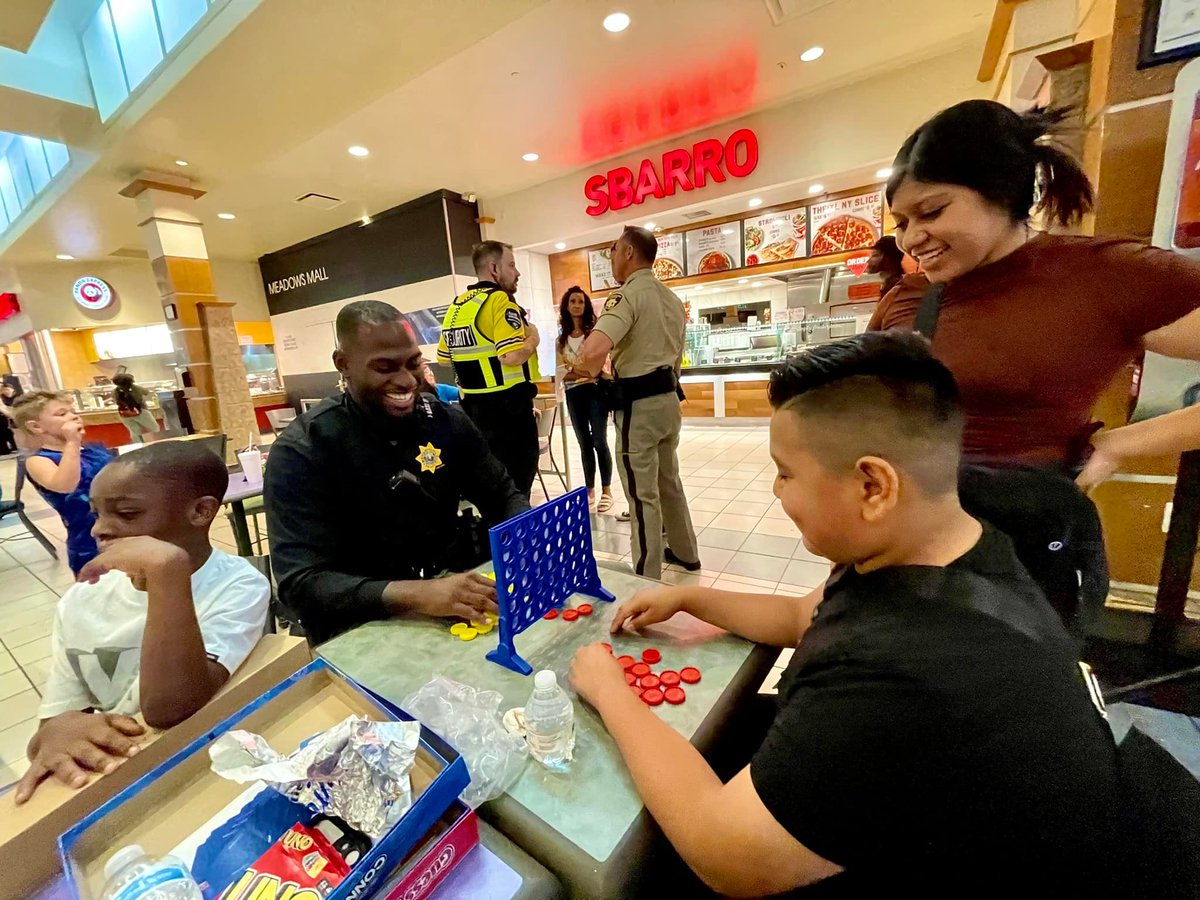 SEE YOU TOMORROW!
Beat the 🔥heat🔥 with LVMPD at Chill with a Cop! 🧊  

📆 July 8, 12pm - 2pm  
📍 Meadows Mall Food Court  
Free snacks, games, raffles, and fun for the whole family!  

#BoldenPride #BACFam #LVMPD #ChillWithACop #Share