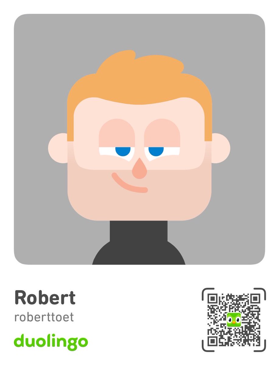Toet82's tweet image. Here’s my profile – let’s be friends duolingo.com/profile/robert…