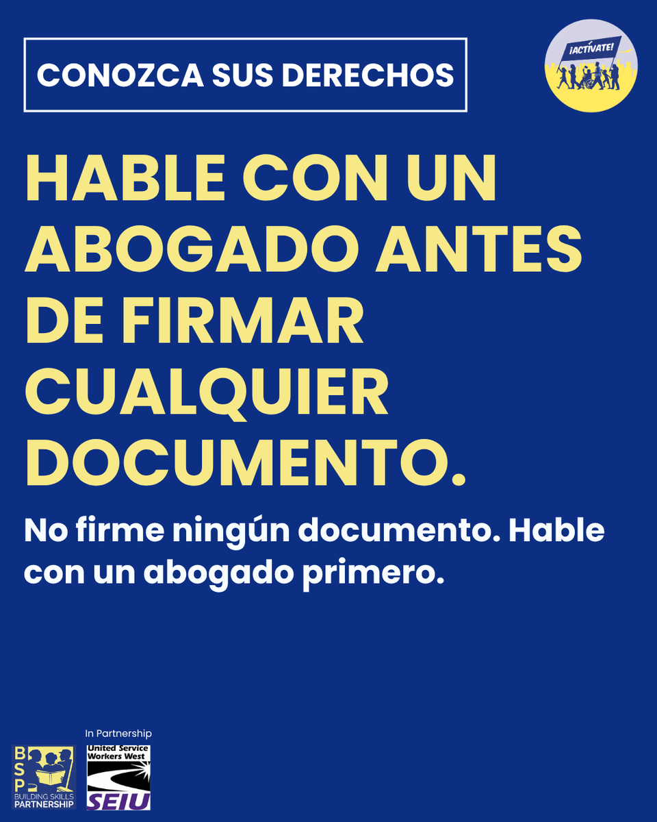 Building_Skills's tweet image. ¡Todas y todos tenemos derechos protegidos por la Constitución—sin importar nuestro estatus migratorio!
Infórmate. Conoce tus derechos. ¡Comparte el mensaje!
#bsp_ca