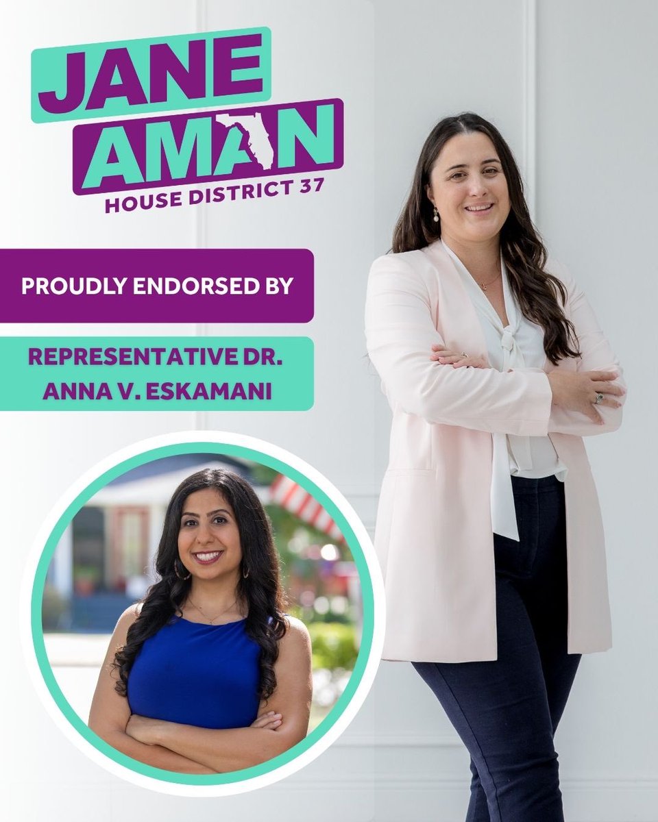 JaneforFlorida's tweet photo. Thank you, Rep. Dr. @AnnaForFlorida, for your support! I look forward to continuing this legacy of service and spirit in the Florida House. https://t.co/4RtWL1PMe4