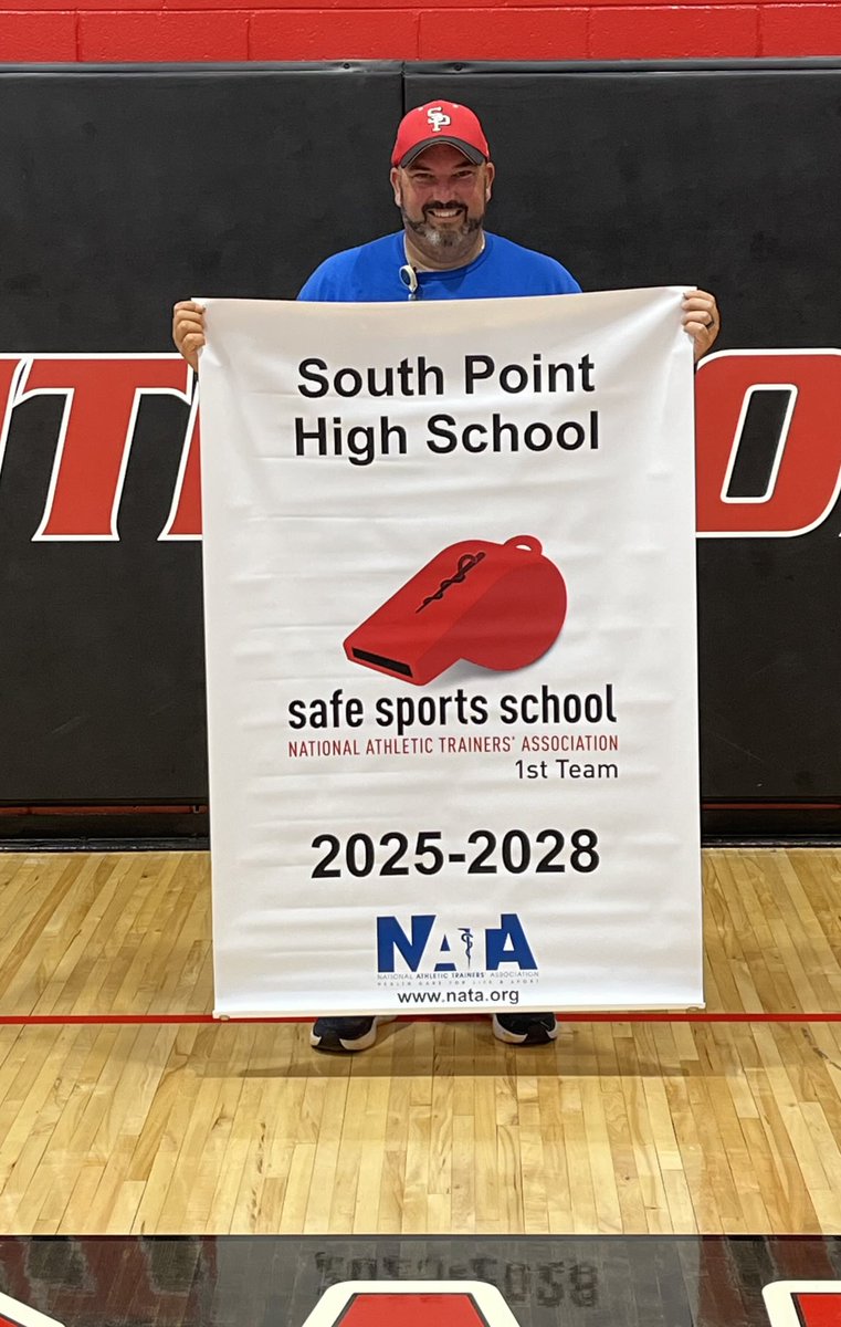Congratulations to Athletic Trainer Tom Chao for working to earn SPHS the “Safe Sports School” designation through the NATA 2025-28.