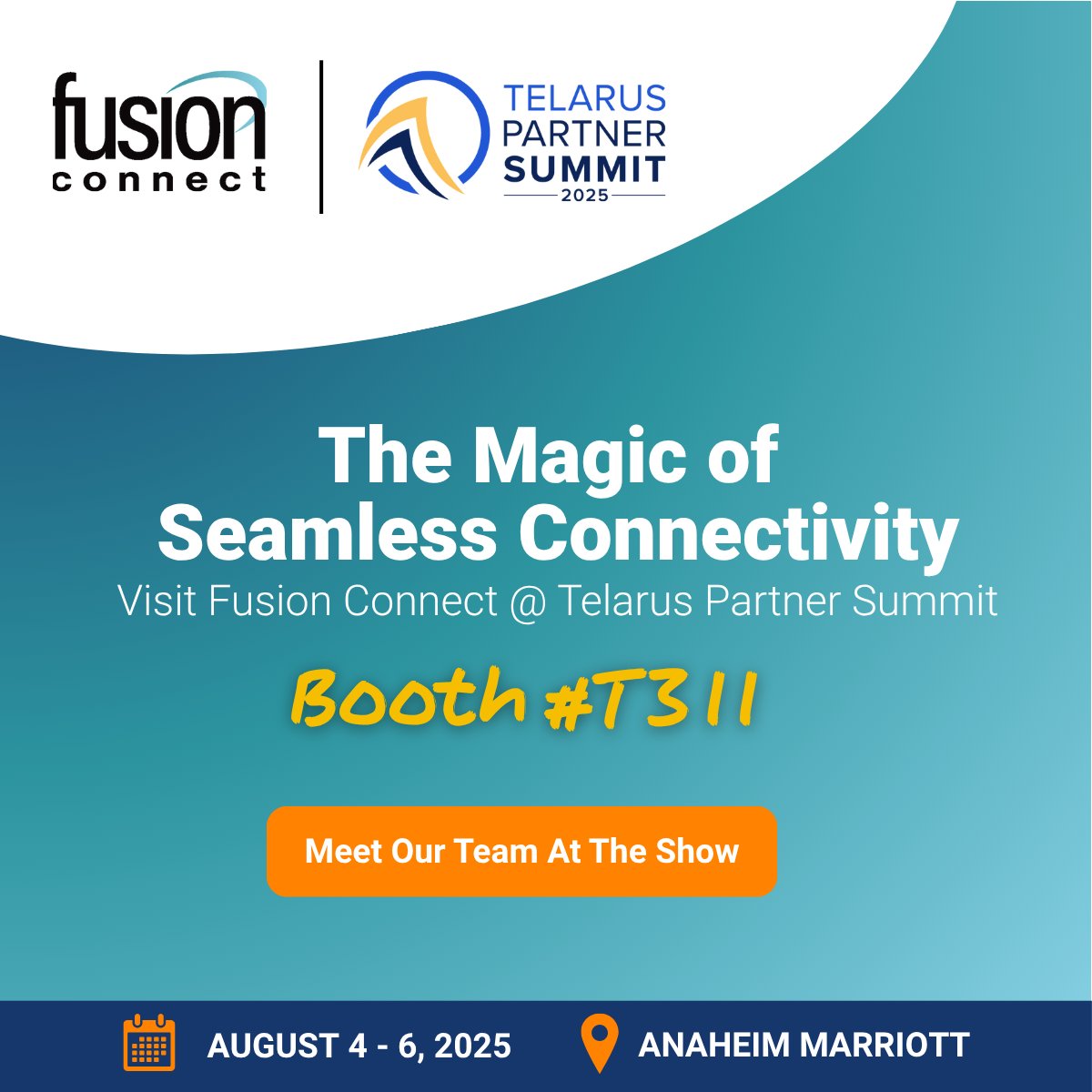 🎢✨ Where tech meets magic…

Fusion Connect is headed to the Telarus Partner Summit 2025! Just steps away from Disneyland 🏰 Join us at the Anaheim Marriott for the biggest Telarus event of the year.

Let’s make 2025 your most connected year yet.
