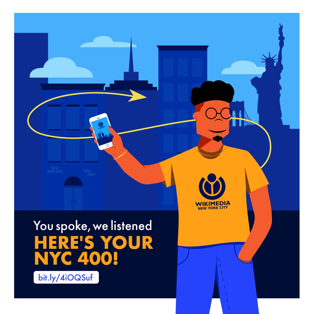 WikimediaNYC's tweet image. Earlier this year for the official 400th anniversary of #NYC, we called on New Yorkers and everyone else who loves this city to nominate 400 impactful New Yorkers and NYC neighborhoods that deserve a place on #Wikipedia 🏆 We received over 1000 submissions from the public and…